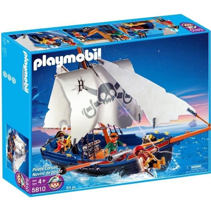 PLAYMOBIL - Voiture Familiale et bateau - 4 personnages - Remorque  porte-bateau - Chien - Accessoires - Cdiscount Jeux - Jouets