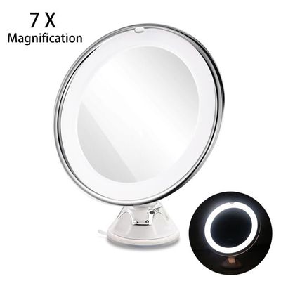 Miroir Grossissant 30x Lumineux RISVOWO - Rechargeable USB-C, 3 Modes Lumière & Ventouses - Parfait Pour Maquillage Précision