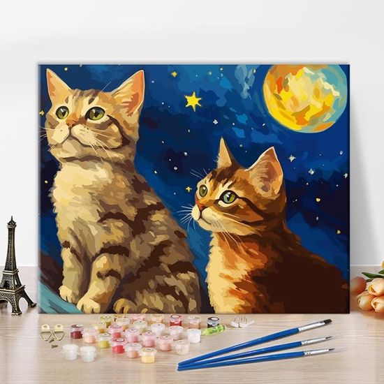 Komicea Peinture par Numéros Adultes Enfants Débutants, DIY Kits de Peinture à L'huile, Peinture par Numéros pour la Décoration de la Maison, Livrée avec Peinture et Pinceau (40 * 50cm