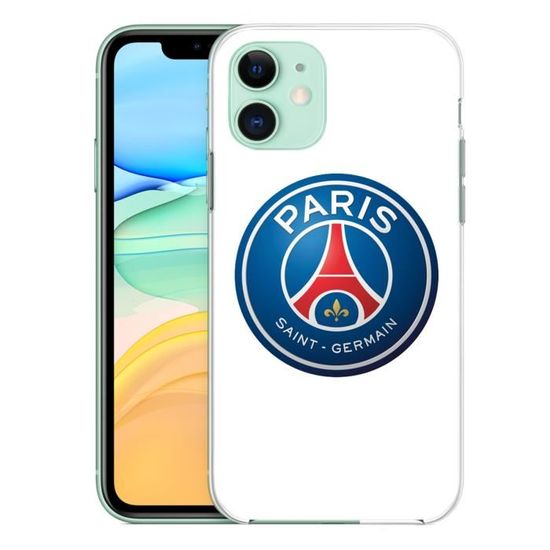 Coque Pour Iphone 11 Logo Psg Fond Blanc Achat Coque Bumper
