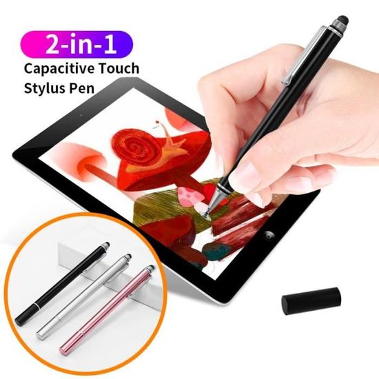 Stylet 2 en 1 pour Smartphone tablette tactile stylo épais mince