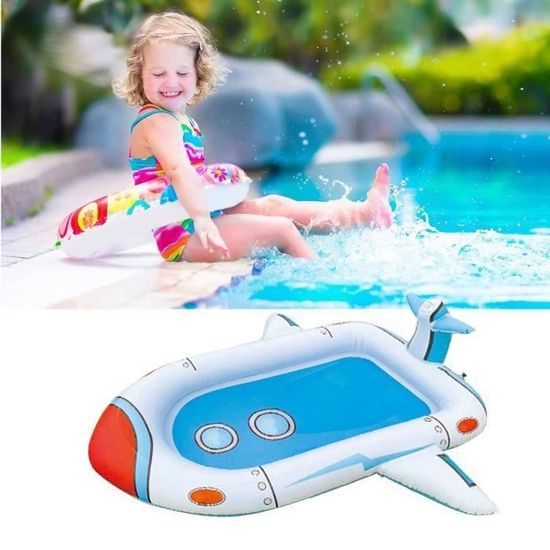 Piscine Gonflable Enfant, Rectangulaire 210*135*55cm, Pataugeoire pour Jardin et Extérieur