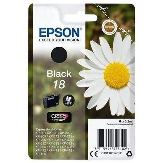 EPSON Cartouche d'encre T1801 Noir - Pâquerette (C13T18014012)