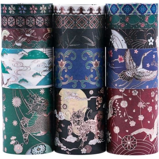 Lychii Multi-Pattern Washi Tape Ruban Adhésif Papier Décoratif Masking
