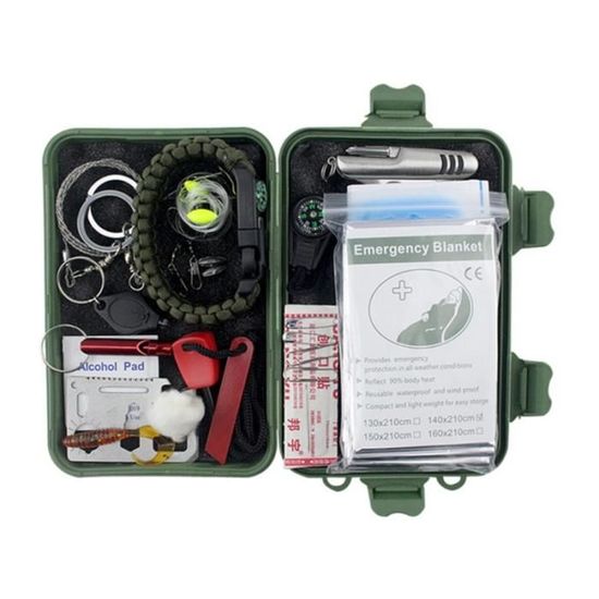 Kit D'Urgence 7 En 1 Boussole Thermomètre Led[H2037] - Sport