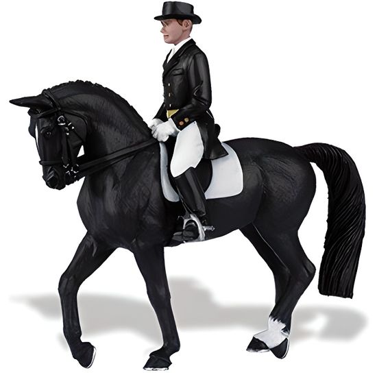 Figurine - SAFARI - Cavalier et cheval de concours - Peintes à la main - Pour enfant à partir de 3 ans