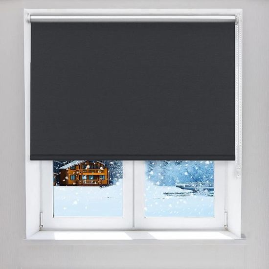 1x Store Enrouleur Occultant. Isolant Thermique Avec Revêtement Sans Perçage. 120x160 Cm Blanc. - Store