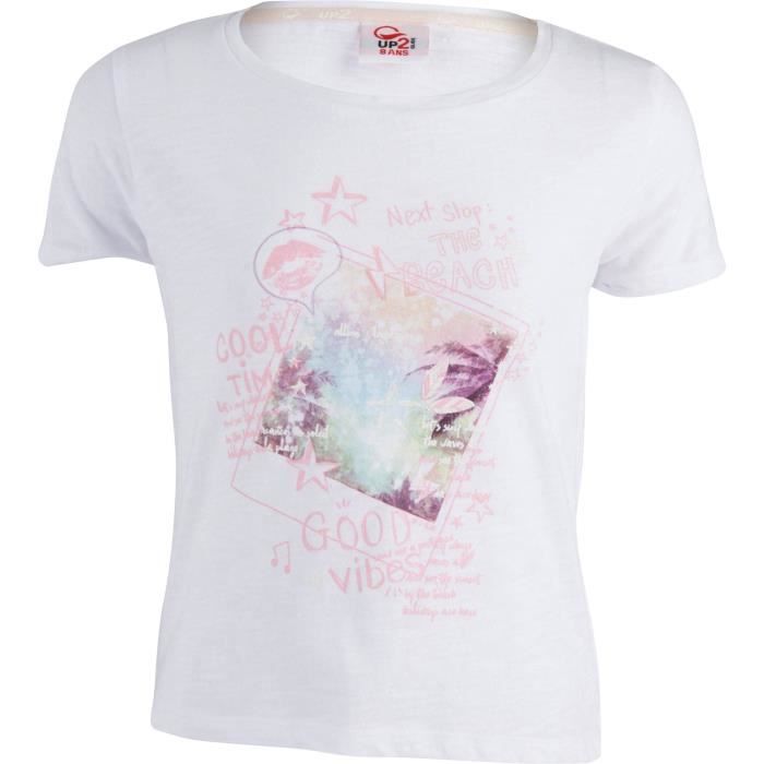 UP2GLIDE T-shirt Edona - Enfant fille - Blanc