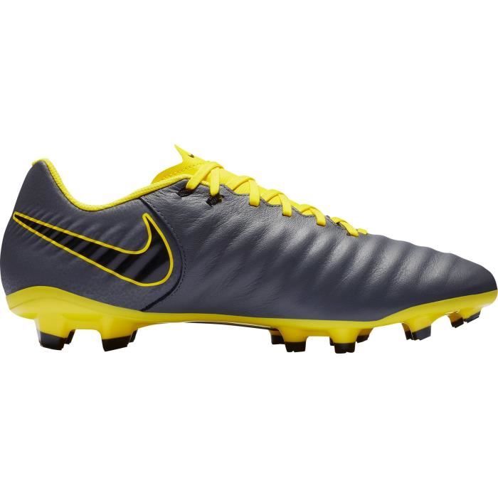NIKE Chaussures de foot Legend 7 Academy FG - Homme - Gris et Jaune