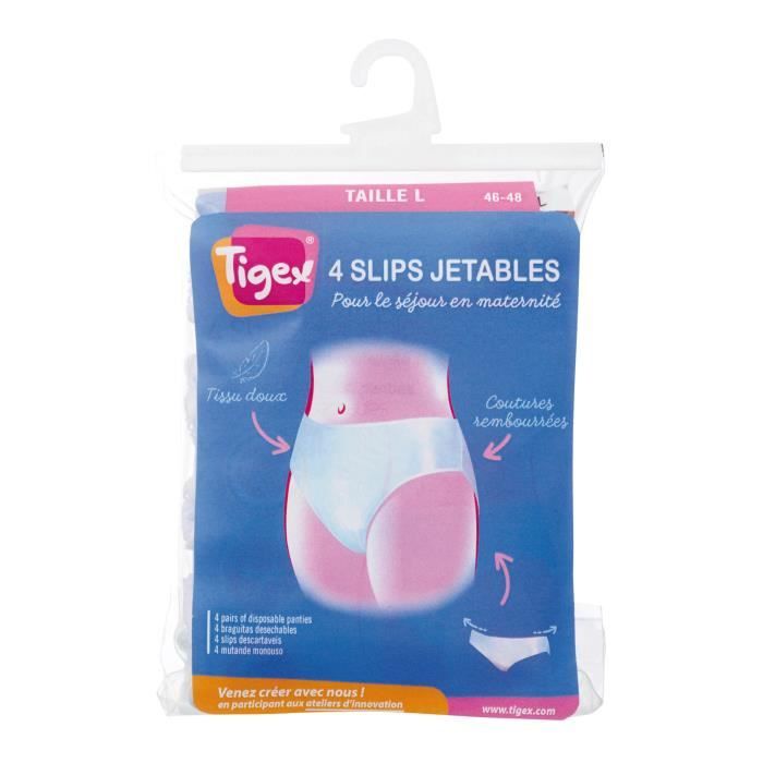 TIGEX Lot de 4 slips jetables Taille L