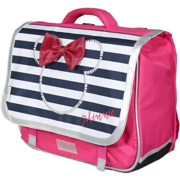 Cartable 38 cm Phileas Minnie Disney Rose et marine LE PLUS