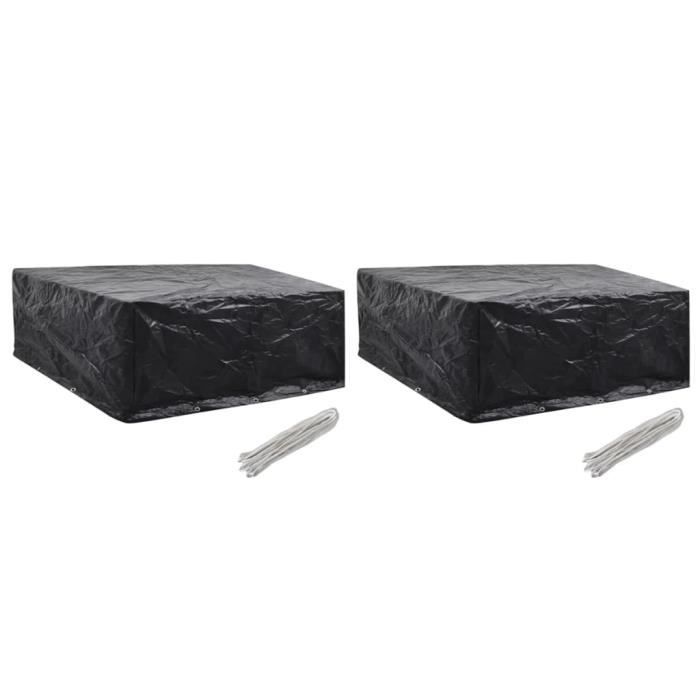 Housses de salon de jardin/Housses pour meubles d'extérieur 2 pcs 10 œillets 260x260x90 cm FIHERO - HAUTE QUALITE