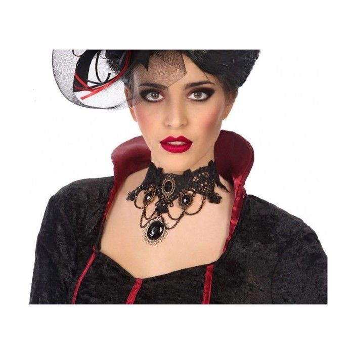 Collier Dentelle Noire Gothique