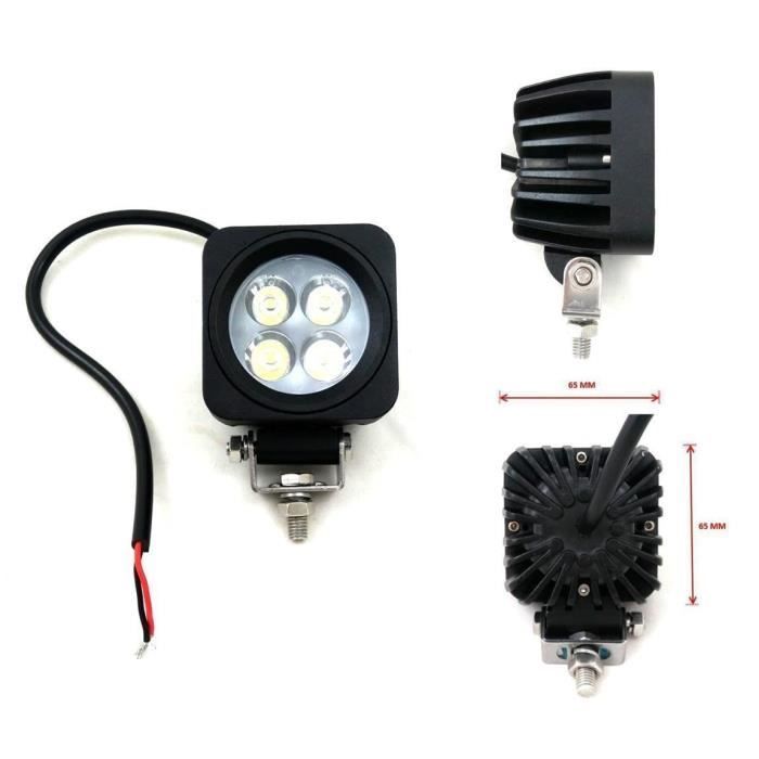 4X 12V 24V LED PHARE FEUX DE TRAVAIL PUISSANCE SPOT BEAM PROJECTEUR VAN CAMION