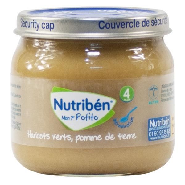 Nutribén Mon Premier Potitos Haricots Verts Pommes de Terre 120g