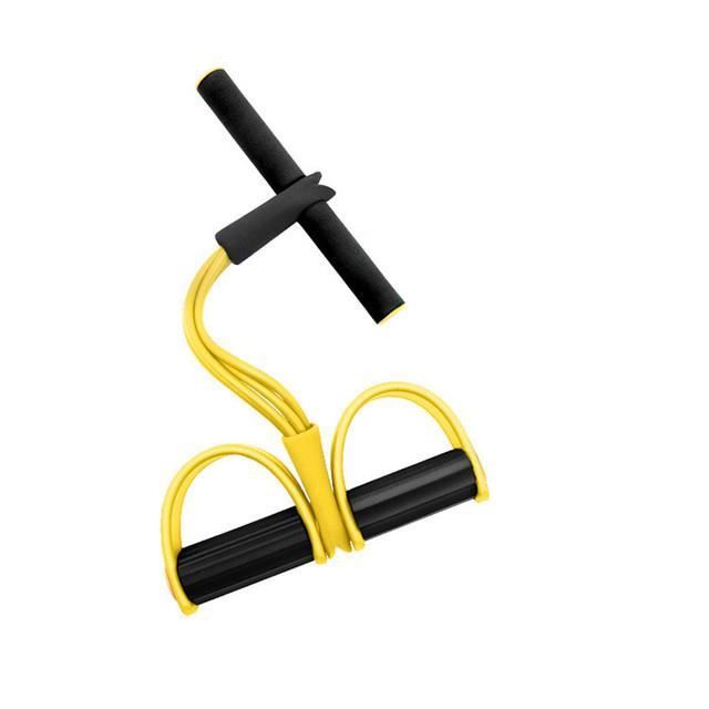 Bande de résistance élastique pour le fitness, sangles pour l'entraînement physique, travail abdominal-jaune