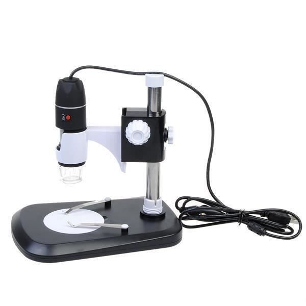 2MP 40X-800X 8 LED USB Digital Microscope Electronique Endoscope Support Levage PRISE US 220V Ve87848
