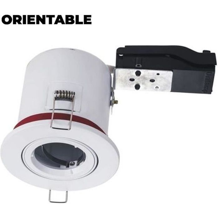 Support Spot BBC Orientable Blanc avec Douille GU10