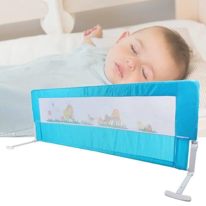 Qutianshop® Blue 150cm Folding Toddler Safety Bed Rail Kids Sleep Guard Protection