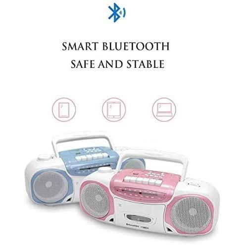 ZXCV Lecteur CD Bluetooth Boombox, magnétophone à Cassettes, Radio FM