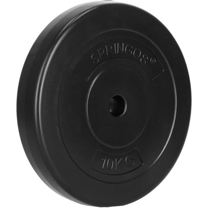 POIDS SPRINGOS Disques de poids pour haltères - Alésage : 31 mm - En bitume - Solides - Durables - Indéform231