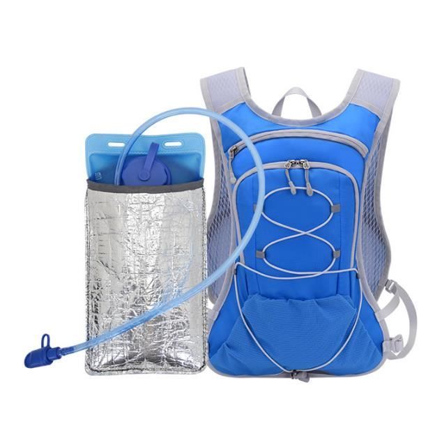 Van 15L Sac à Dos VTT,Portable Bag Sac à Dos d'hydratation avec 2L Poche à Eau,Respirant et Léger, pour Camping Randonnée équitation