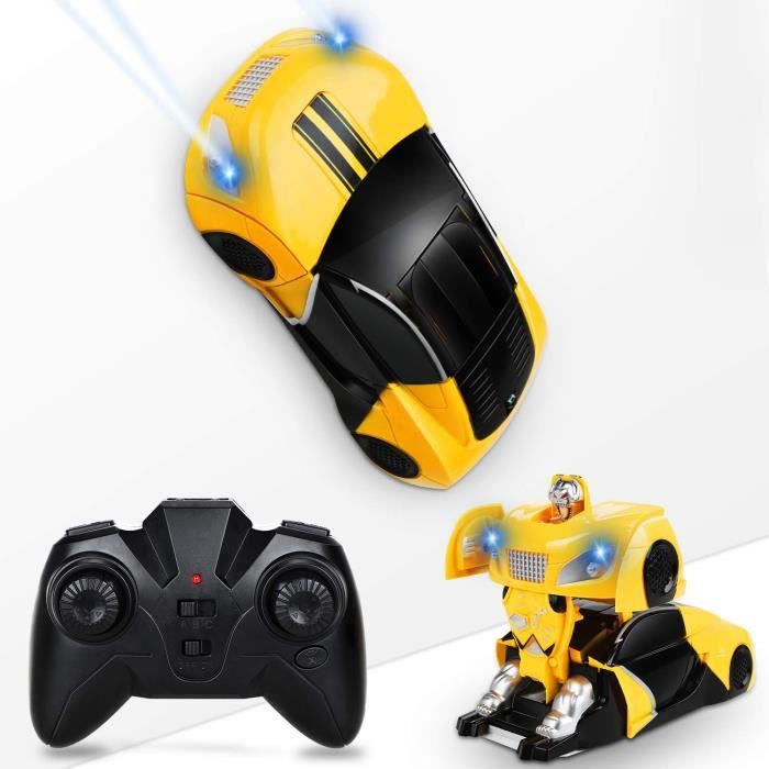 RC Voiture Mur Grimpeur Rapide Voiture de Course Anti-gravité Transformable Robot et Deux Modes Cool Jouets pour Garçons 6-10 Ans