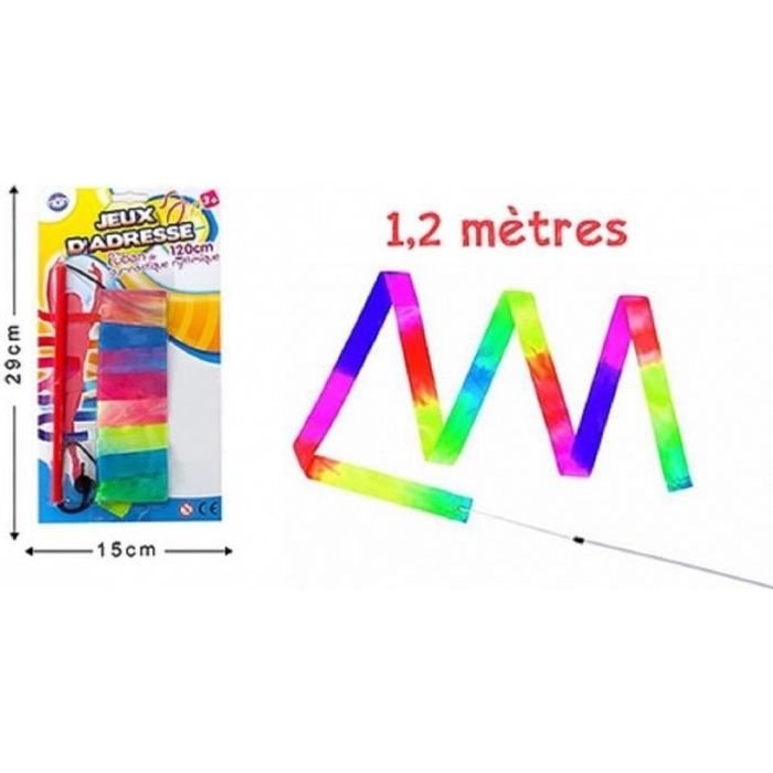 BATON DE GRS RUBAN GYMNASTIQUE RYTHMIQUE 1.2 M JOUET FETE EVENEMENT FILLE