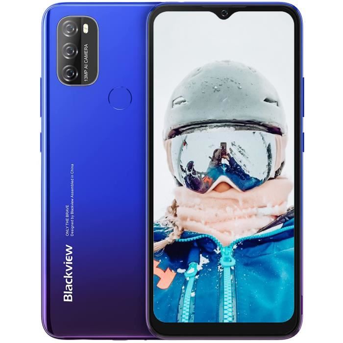 Blackview Smartphone A70 Pro Écran 6.517 pouces Android 11 T310 Quad Core 4Go+32Go Batterie 5380mAh 4G-Bleu