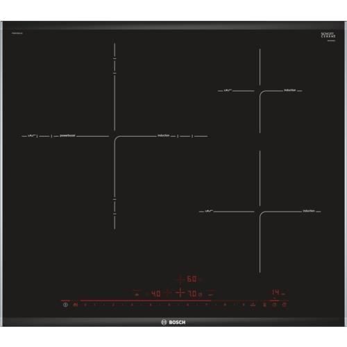 Bosch Serie 8 PID675DC1E, Intégré, Plaque avec zone à induction, Verre-céramique, Noir, LED, Toucher
