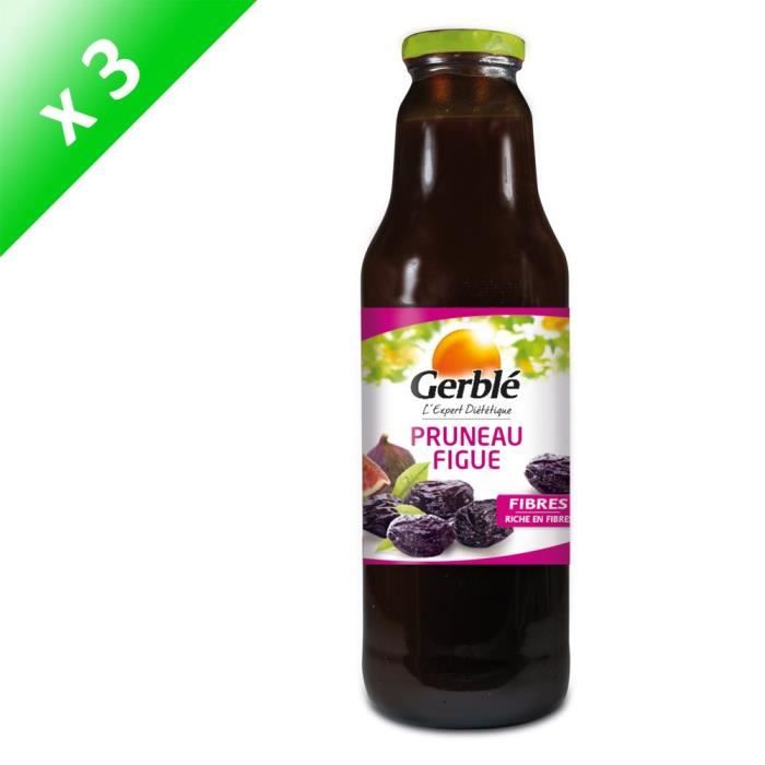 GERBLE Boisson aux pruneaux et aux figues - 75 cl x3