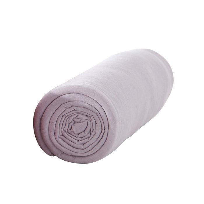 TODAY Drap housse 100% coton - 140 x 190 cm - Poudre de lila (Lot de 2)