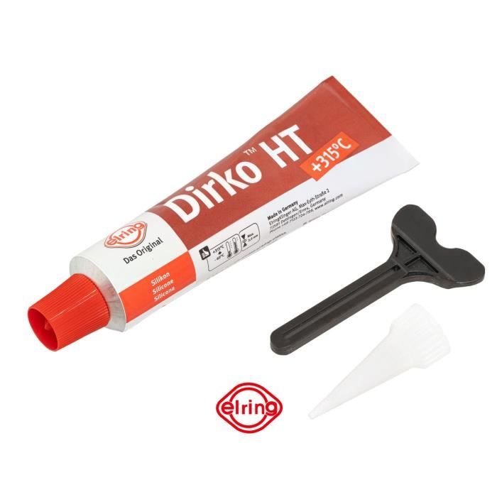 Pâte à joint DIRKO Rouge -60° C 315°C silicone moteur culasse pompe eau carter