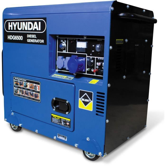Groupe électrogène - diesel - HYUNDAI - 6000 W 6500