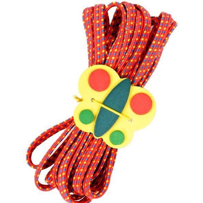 Jeu de l elastique 500 cm Rouge Jeu de cour de recreation pour fille 6 ans et
