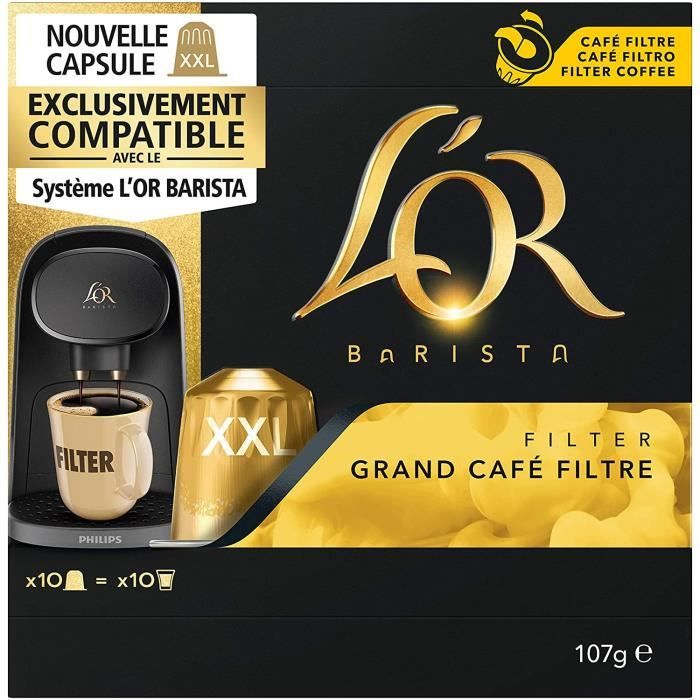L'OR Barista Café - 10 Capsules Grand Café Filtre Intensité 5 - Compatibles L'Or Barista