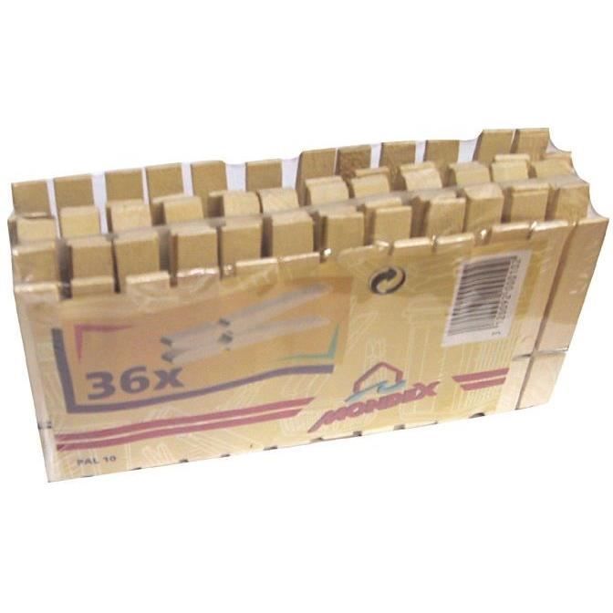 MONDEX - Pince linge bois sachet de 36 75x9
