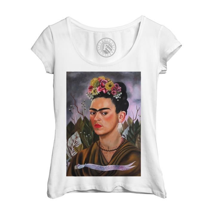 T-Shirt Femme Peinture de Frida Kahlo Original Vintage Artiste Art 5