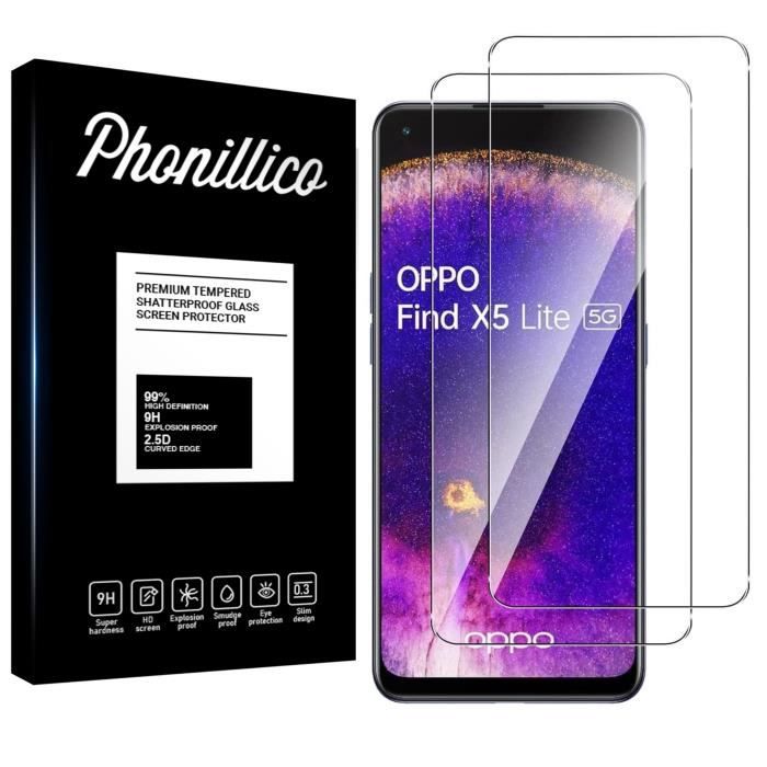 Verre Trempé pour Oppo Find X5 LITE [Pack 2] Film Vitre Protection Ecran Phonillico®