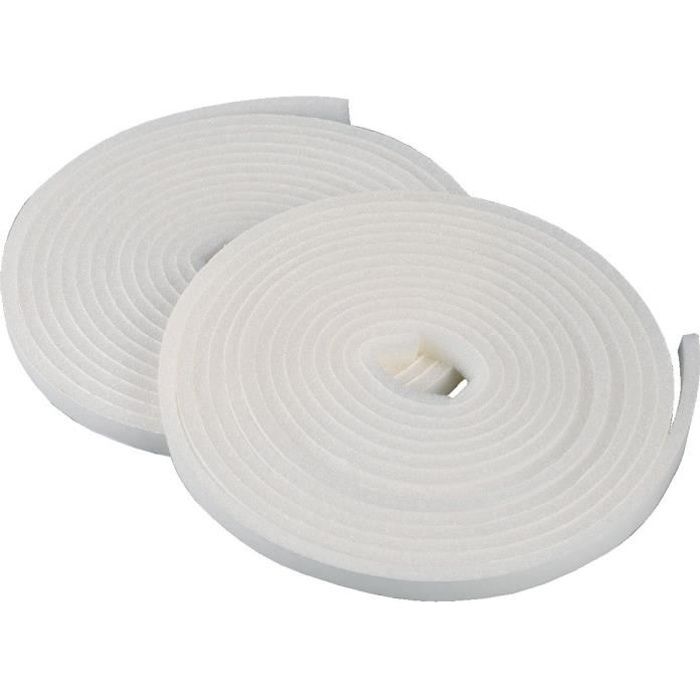 Joint mousse polyester PVM - Blanc - Largeur 9 mm