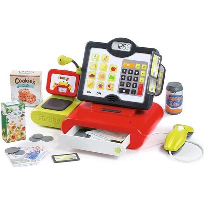 SMOBY Caisse Enregistreuse Electronique Rouge