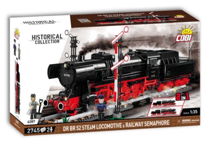 Locomotive à vapeur - COBI - DR BR 52 - Noir - 200 pièces - À monter soi-même