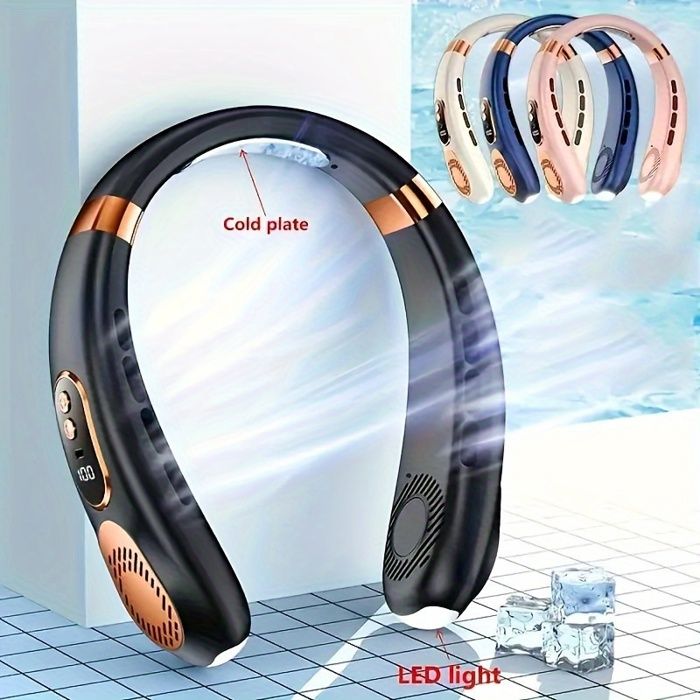 Ventilateur portable - 1pc - Mini ventilateur USB - Rechargeable - Noir - Idéal pour voyages - Nobrand