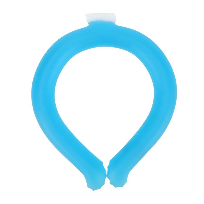 Refroidisseur de cou portable mains libres longue durée réutilisable anneau de refroidissement du cou pour la chaleur estivale bleu