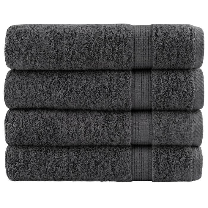 vidaXL Essuie-mains de Qualité Supérieure 4 pcs Serviettes de Bain Serviettes à Main Débarbouillettes de Salle de Bain 137157