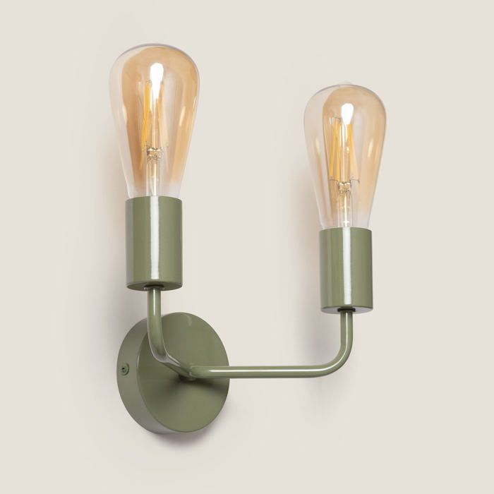 Lampe Murale Métal 2 Spots Jayso Vert