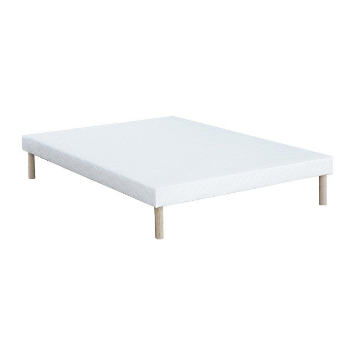 Sommier déco tapissier 160 x 200 cm 10 lattes - Blanc - ASTHENIS II de YSMÉE