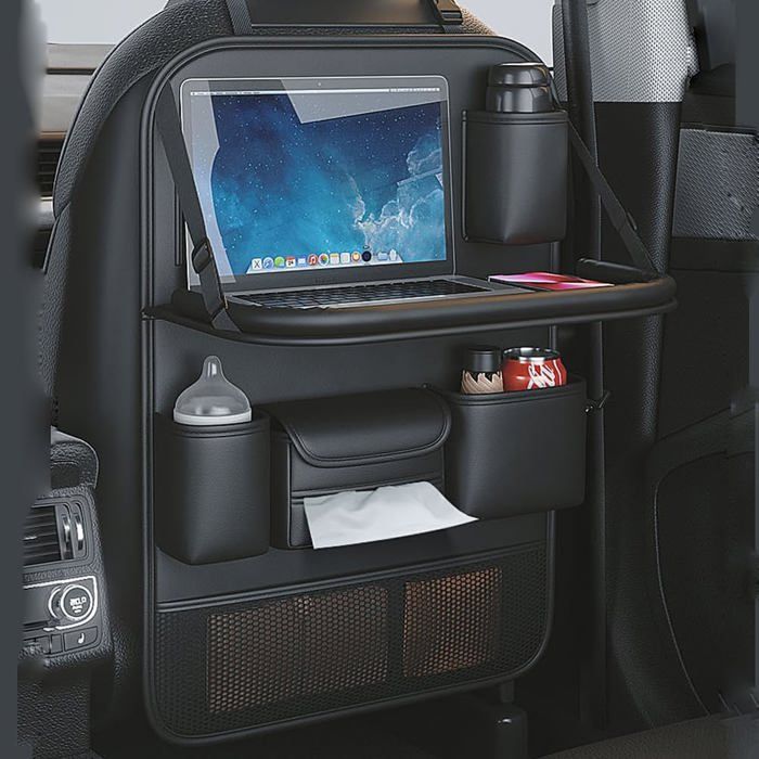 Bureau pliant de siège arrière de voiture matériel en cuir pu de haute qualité accessoires dintérieur de voiture