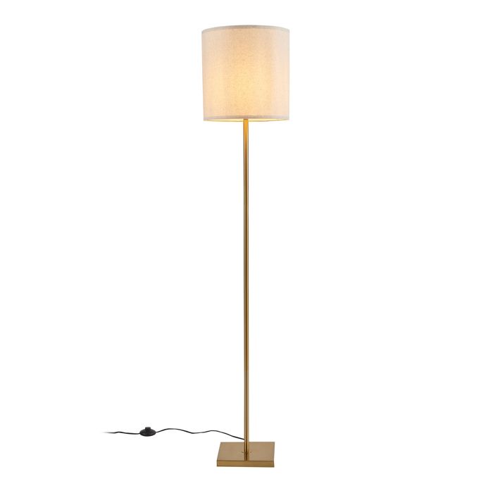 Lampadaire Fildholm hauteur 157 cm couleur laiton / effet lin