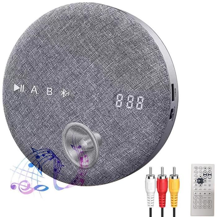 Lecteur CD Bluetooth USB/AUX adapté à plusieurs scénarios gris